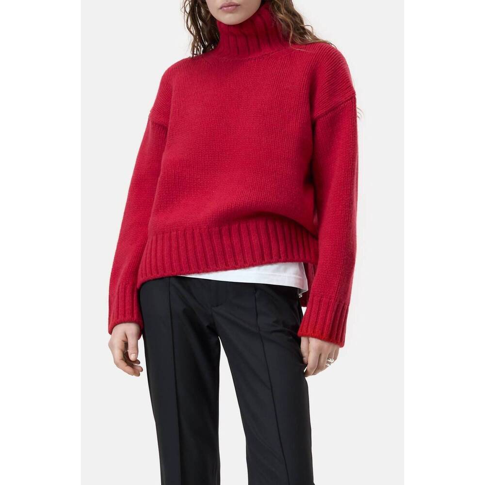 NEW CLOSED pure wool jumper sweater in chili pepper red